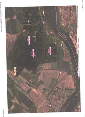 Kravany nad Dunajom_Langov majer - preskenovaná mapa s nezmenenými hranicami pre lokalitu
